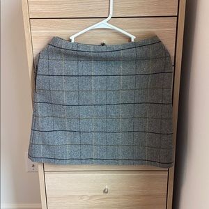 Wool plaid skirt